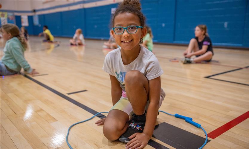 Students jump rope